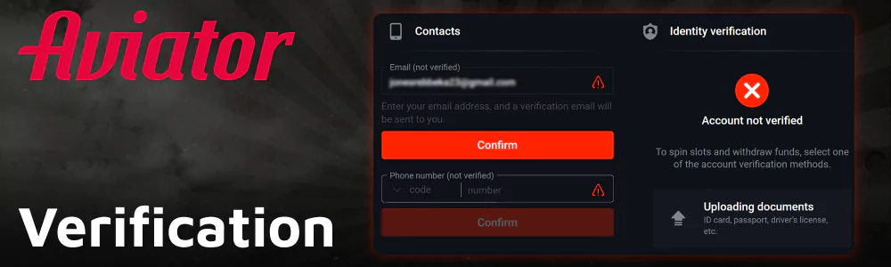 Verification account To play Pin Up Aviator in India