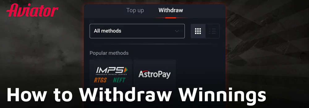 How to withdraw money from Pin Up Aviator
