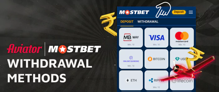 Withdrawal Methods of Mostbet Aviator India